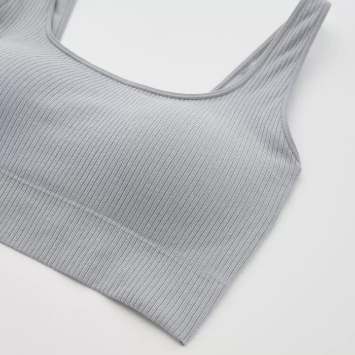 Uniqlo Mame Kurogouchi Relax Seamless Wireless Bras Women Grey