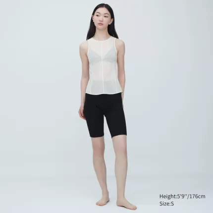 Uniqlo Mame Kurogouchi Sheer Sleeveless Vest Women White