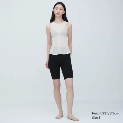 Uniqlo Mame Kurogouchi Sheer Sleeveless Women’s Tops White