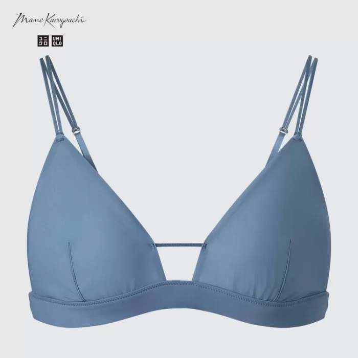 Uniqlo Mame Kurogouchi Sheer Triangle Wireless Women’s Bras Blue