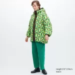 Uniqlo Marni Down Printed Oversized Coats Women Green