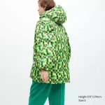 Uniqlo Marni Down Printed Oversized Coats Women Green