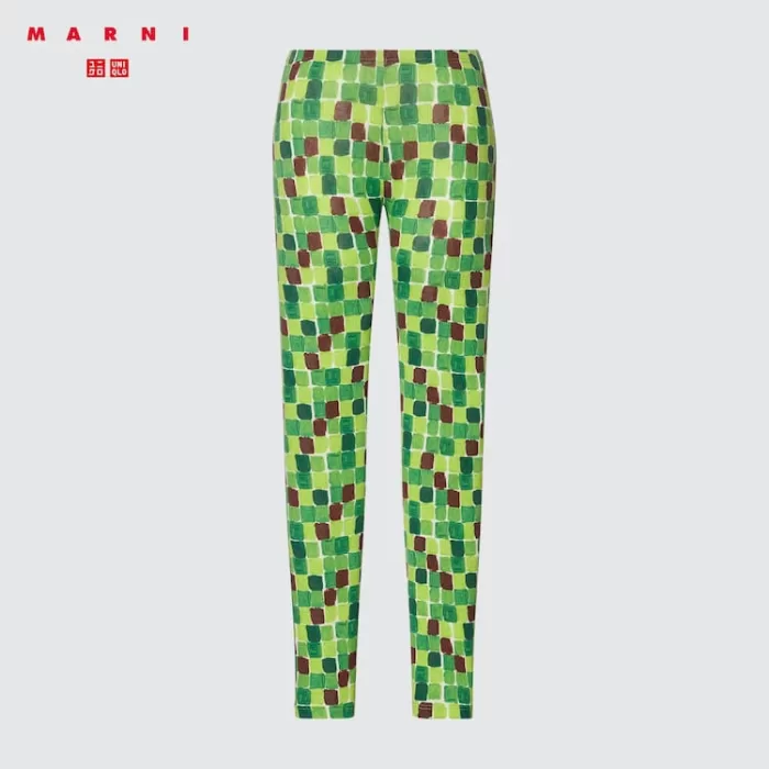 Uniqlo Marni Heattech Printed Thermal Women’s Leggings Green