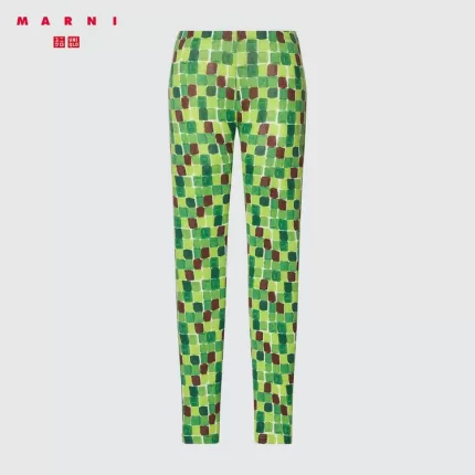 Uniqlo Marni Heattech Printed Thermal Women’s Leggings Green