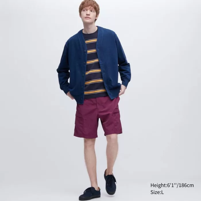 Uniqlo Men’s Nylon Utility Geared Shorts Purple