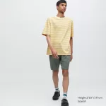 Uniqlo Men’s Oversized Striped Half Sleeved T-Shirt Yellow