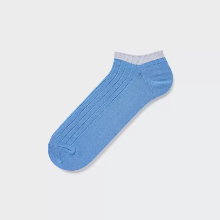 Uniqlo Men’s Ribbed Short Socks Blue