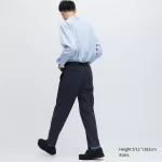 Uniqlo Men’s Smart Patterned Ankle Length Pants Navy Blue