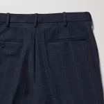 Uniqlo Men’s Smart Patterned Ankle Length Pants Navy Blue