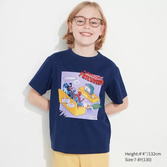 Uniqlo Mfa Utgp2023 Printed T-shirt for Boys Navy Blue