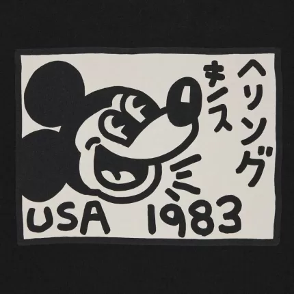 Uniqlo Mickey X Keith Haring Ut Printed Men’s T-Shirt Black