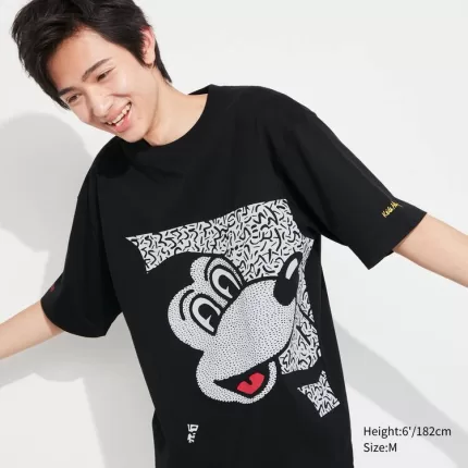 Uniqlo Mickey X Keith Haring Ut Printed Men’s T-Shirt Black