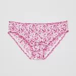 Uniqlo Mid Rise Flower Print Frill Women’s Underwear Pink