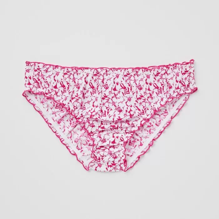 Uniqlo Mid Rise Flower Print Frill Women’s Underwear Pink