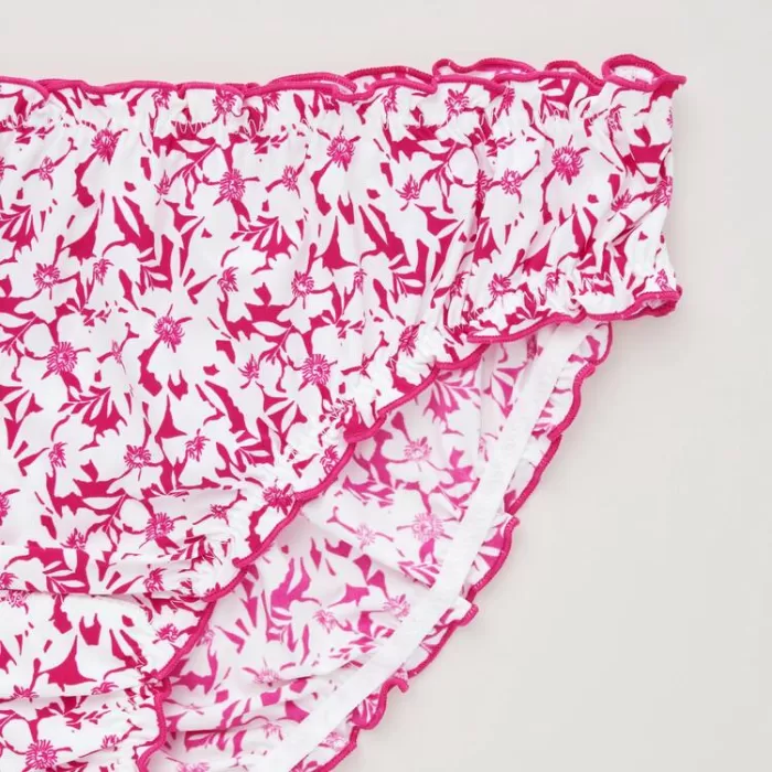 Uniqlo Mid Rise Flower Print Frill Women’s Underwear Pink