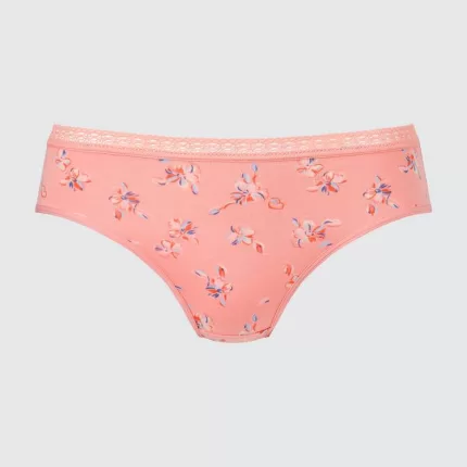 Uniqlo Mid Rise Flower Print Women’s Underwear Light Orange