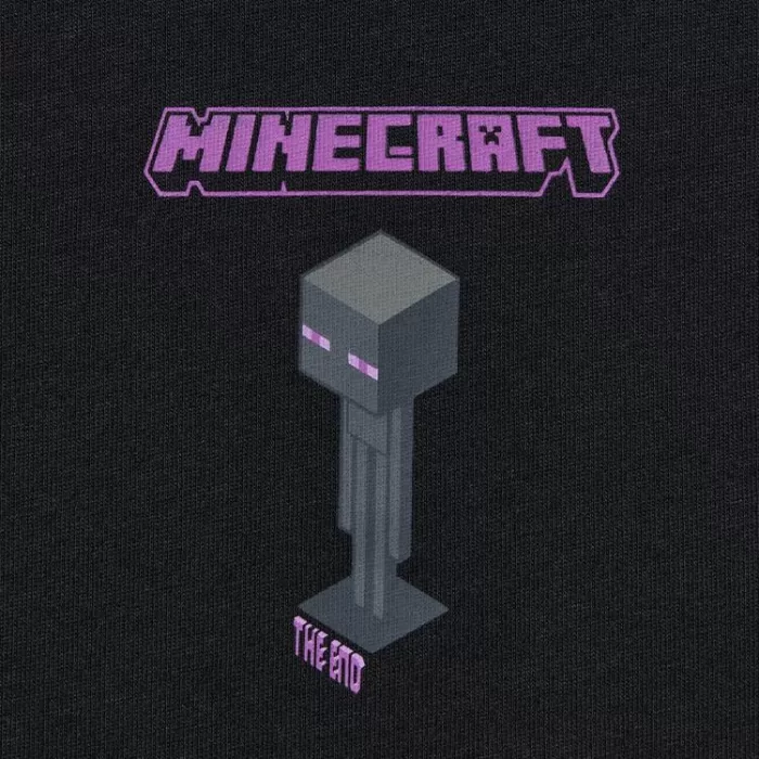 Uniqlo Minecraft Ut Printed T-Shirt Kids Black