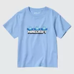 Uniqlo Minecraft Ut Printed T-Shirt Kids Blue