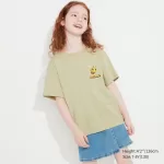 Uniqlo Minecraft Ut Printed T-shirt Kids Beige