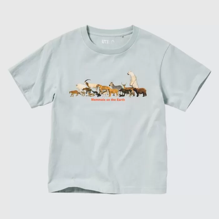 Uniqlo National Museum Of Nature And Science Tokyo Ut Printed T-Shirt Kids Light Green