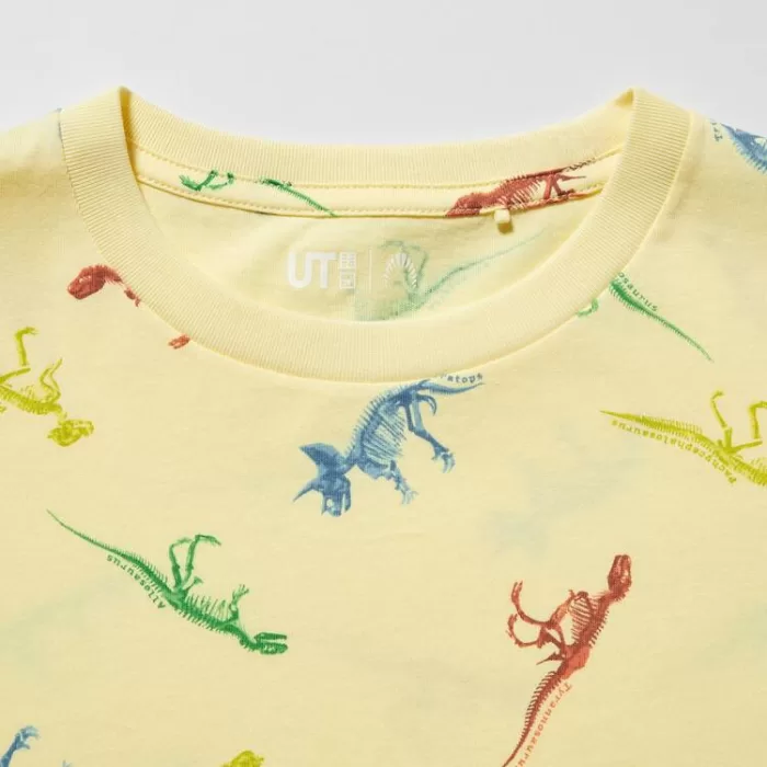 Uniqlo National Museum Of Nature And Science Tokyo Ut Printed T-shirt Kids Yellow