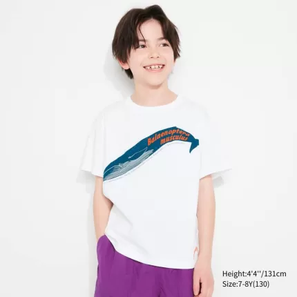 Uniqlo National Museum Tokyo Ut Printed Kids White T-Shirt