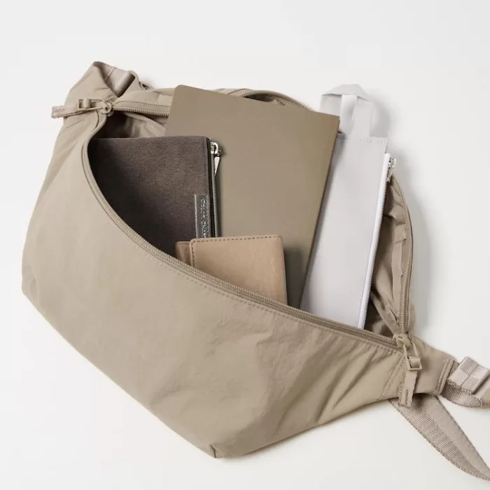 Uniqlo Nylon Crossbody Bags Men Beige