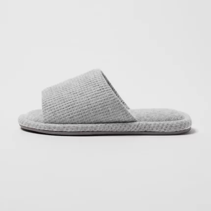 Uniqlo Open Toe Waffle Slippers Men Grey