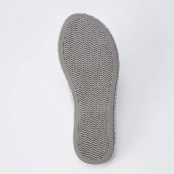 Uniqlo Open Toe Waffle Slippers Men Grey