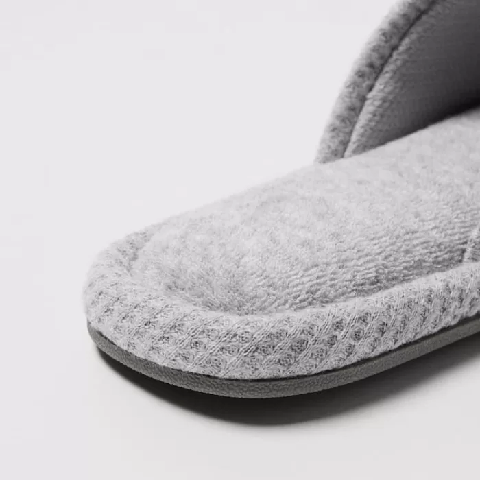 Uniqlo Open Toe Waffle Slippers Men Grey