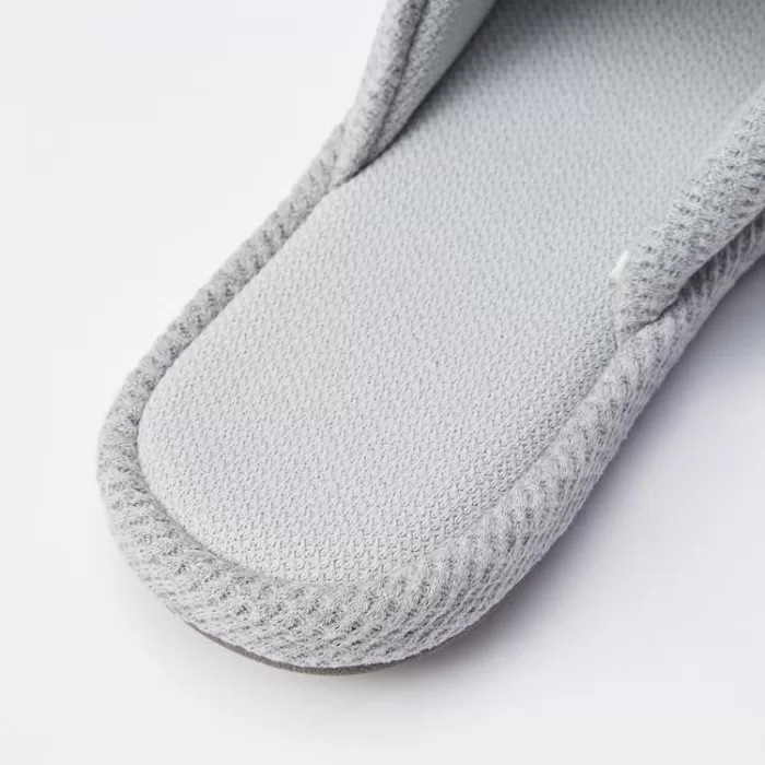 Uniqlo Open Toe Waffle Slippers Men Grey