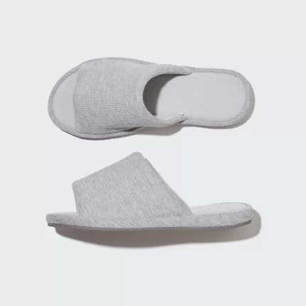 Uniqlo Open Toe Waffle Slippers Men Grey