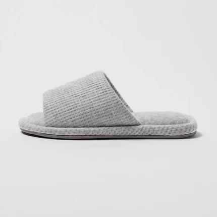 Uniqlo Open Toe Waffle Slippers Women Grey