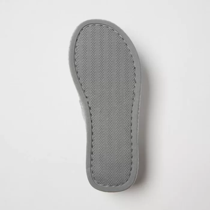 Uniqlo Open Toe Waffle Slippers Women Grey