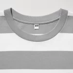 Uniqlo Oversized Striped Half Sleeved T-Shirt Men Grey