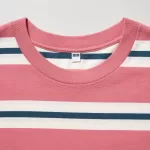 Uniqlo Oversized Striped Half Sleeved T-Shirt Men Pink