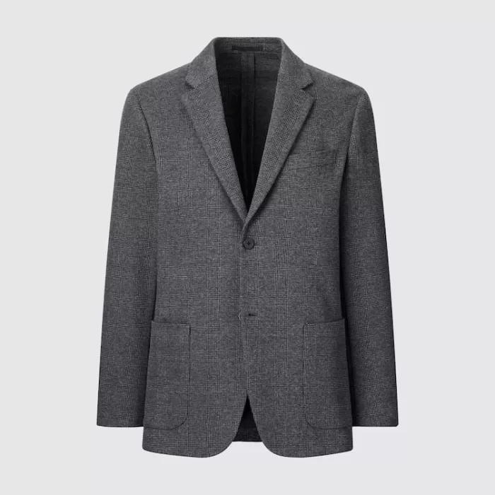 Uniqlo Patterned Comfort Suits Men Grey