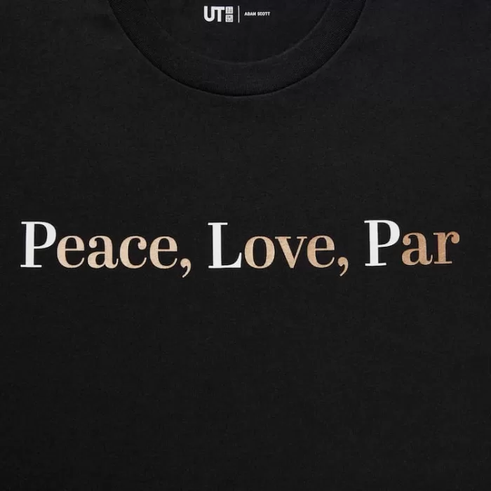 Uniqlo Peace For All Ut Printed T-Shirt (Adam Scott) Men’s Black