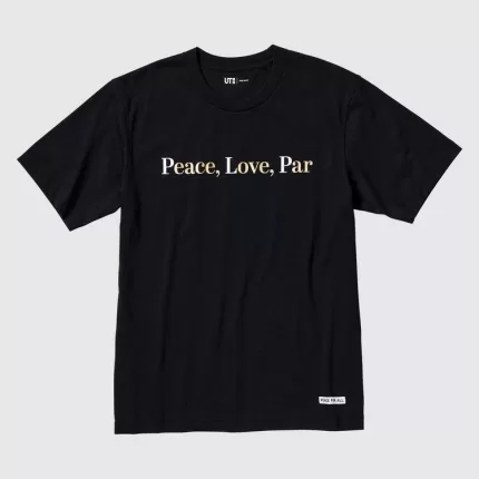 Uniqlo Peace For All Ut Printed T-Shirt (Adam Scott) Women’s Black