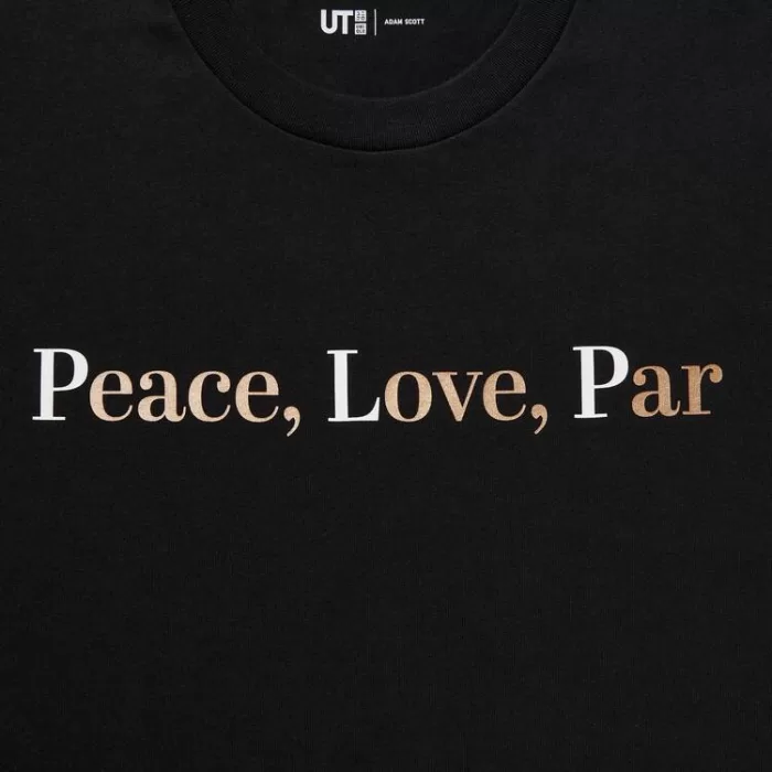 Uniqlo Peace For All Ut Printed T-Shirt (Adam Scott) Women’s Black