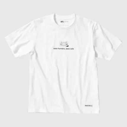 Uniqlo Peace For All Ut Printed T-Shirt (Haruki Murakami) Women White