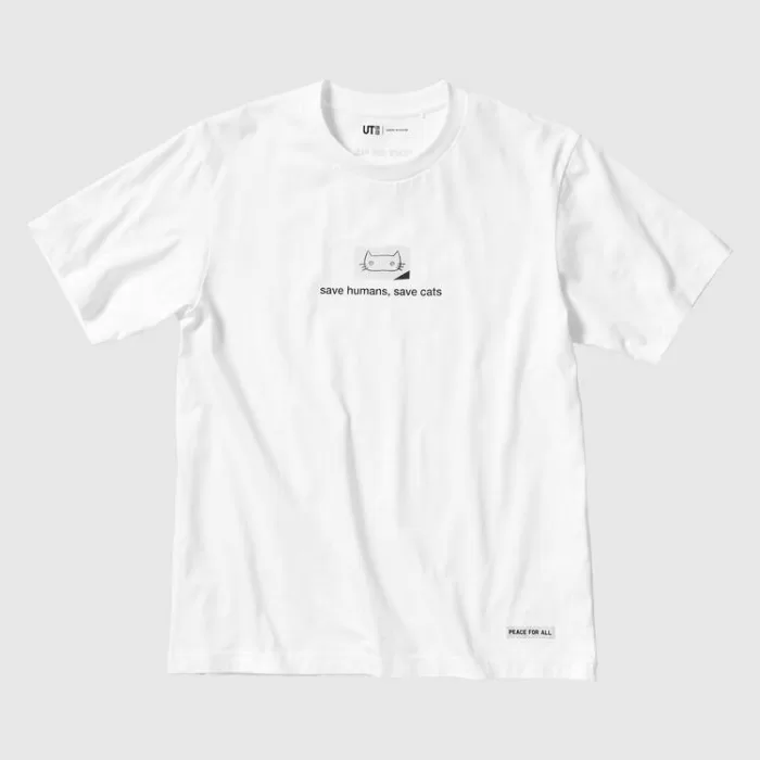 Uniqlo Peace For All Ut Printed T-Shirt (Haruki Murakami) Women White