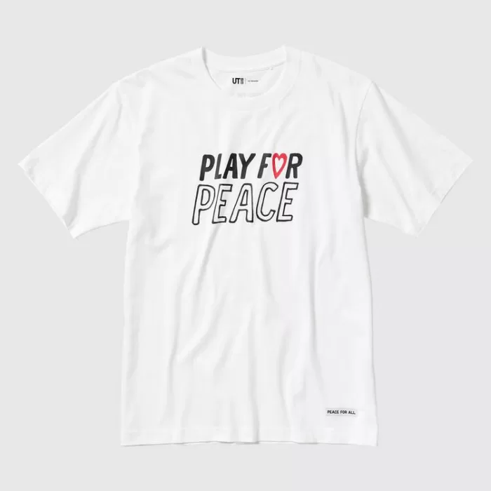 Uniqlo Peace For All Ut Printed T-Shirt (Kei Nishikori) Women’s White