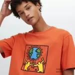 Uniqlo Peace For All Ut Printed T-Shirt (Keith Haring) Men Orange