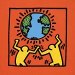 Uniqlo Peace For All Ut Printed T-Shirt (Keith Haring) Men Orange