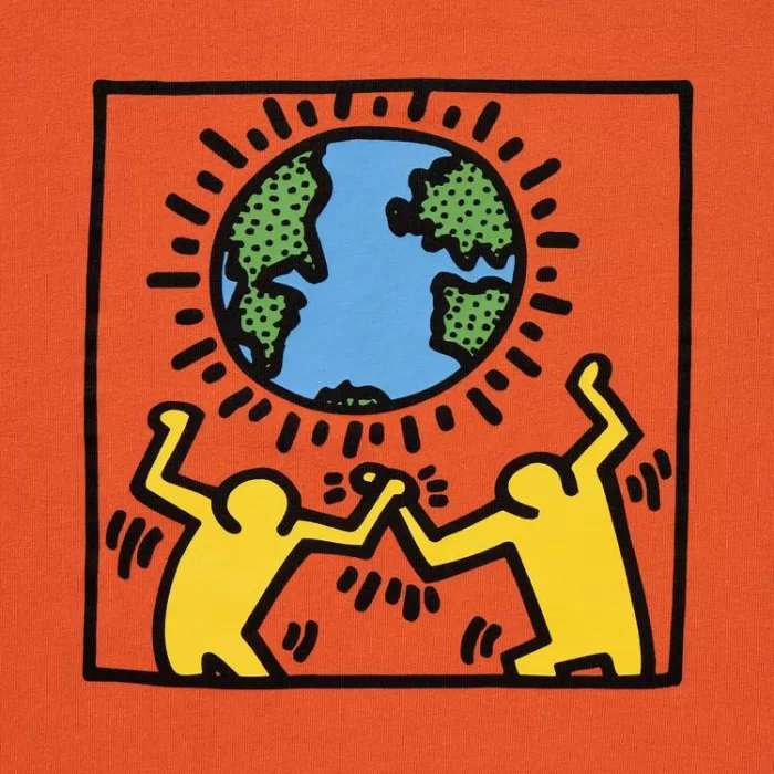 Uniqlo Peace For All Ut Printed T-Shirt (Keith Haring) Men Orange