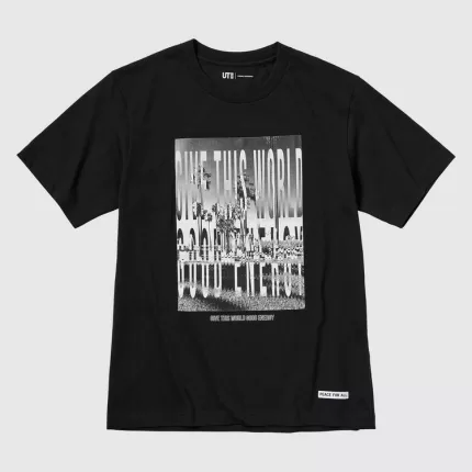 Uniqlo Peace For All Ut Printed T-Shirt (Kosuke Kawamura) Women Black