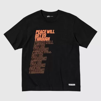 Uniqlo Peace For All Ut Printed T-Shirt (Shingo Kunieda) Women Black