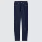 Uniqlo Peg High Rise Ankle Length (Long) (2021 Season) Jeans Women Navy Blue