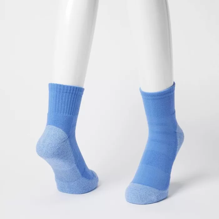 Uniqlo Pile Colour Block Sports Half Socks Men Blue